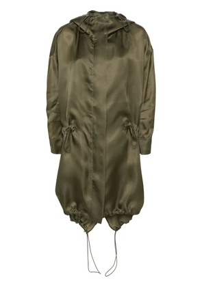 Max Mara Tambuto organza midi coat - Green