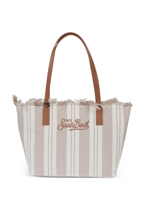MC2 Saint Barth striped fringed bag - Neutrals