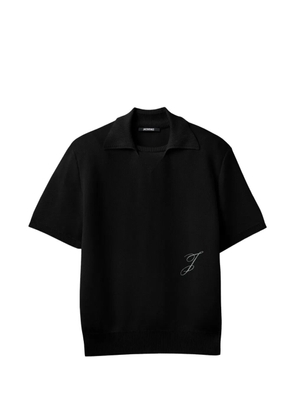 Jacquemus embroidery polo shirt - Black