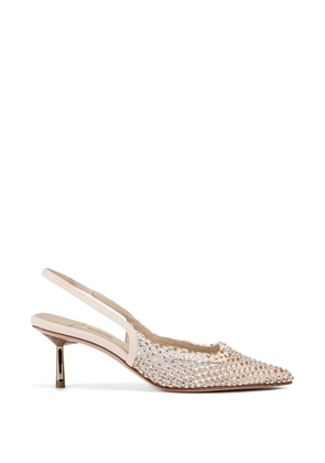 Le Silla Gilda Fierce embellished slingback pumps - Neutrals