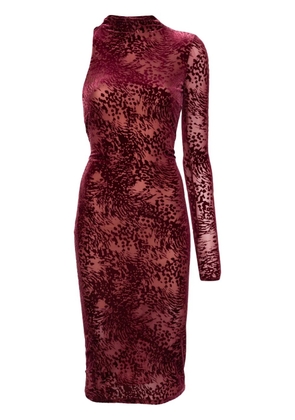 Patrizia Pepe logo-charm midi dress - Purple