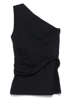 Patou one-shoulder organic cotton top - Blue