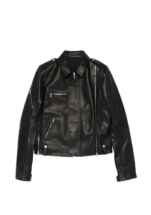 Rick Owens zipped leather jacket - Black