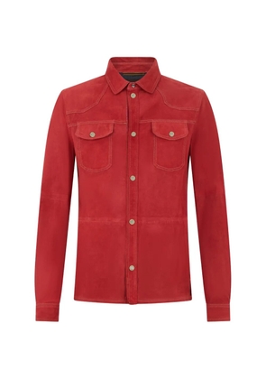 Moorer flap-pocket overshirt - Red