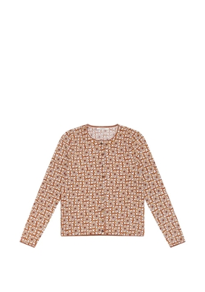 MALIPARMI printed crew-neck cardigan - Orange