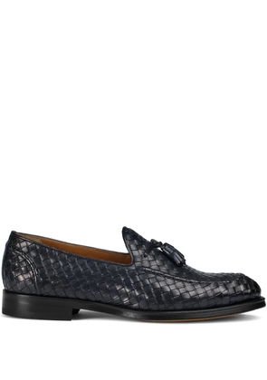 Doucal's woven leather loafers - Blue