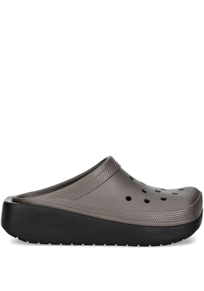Crocs perforated platform slippers - Grey