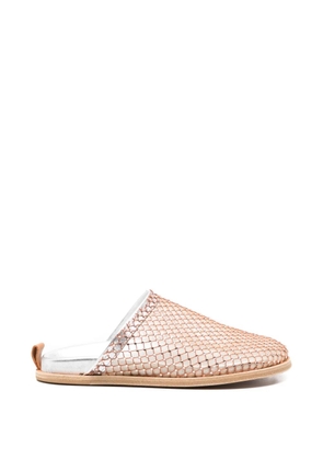 Forte Forte crystal-embellished mesh mules - Pink