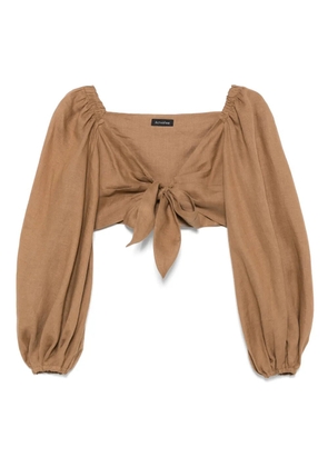 ACTUALEE tie-fastening blouse - Brown