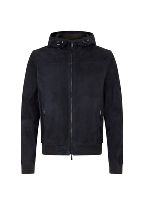 Moorer hooded bomber jacket - Blue