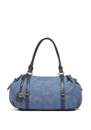 LIU JO large logo-charm tote bag - Blue