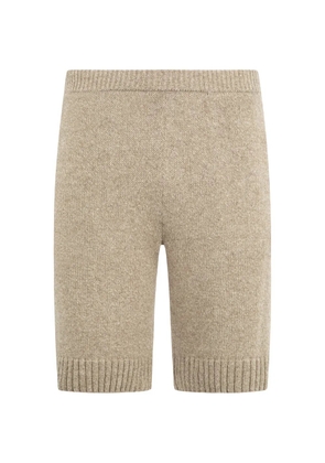 Auralee drawstring pocket knitted shorts - Neutrals