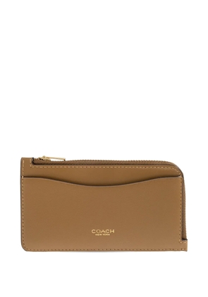 Coach zipped leather cardholder - Neutrals
