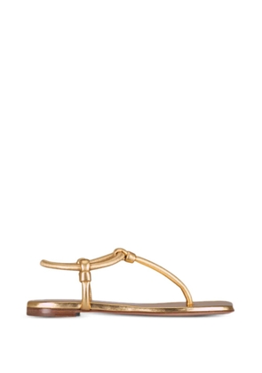 Gianvito Rossi knotted flat sandals - Gold