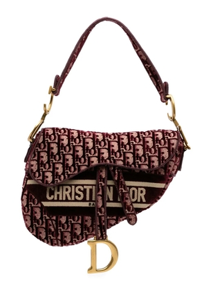 Christian Dior Pre-Owned 2020 Oblique Embroidered Velvet Saddle Bag shoulder bag