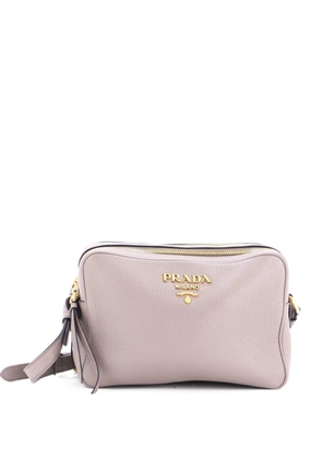 Prada Pre-Owned Double Zip Camera Bag Vitello Phenix Medium crossbody bag - Grey