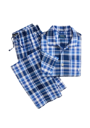 Polo Ralph Lauren check logo-detail cotton pyjama - Blue