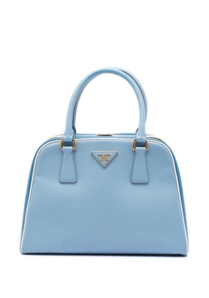 Prada Pre-Owned 2010-2025 Bicolor Saffiano Lux Pyramid Frame Top Handle Bag handbag - Blue