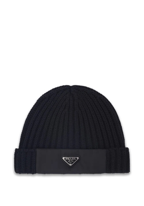 Prada wool and Re-Nylon beanie - Black
