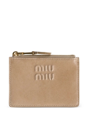 Miu Miu nappa-leather card holder - Neutrals