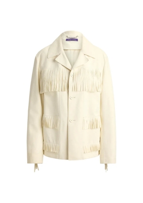 Ralph Lauren Collection Perce fringe-trim suede jacket - Neutrals