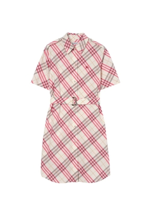 Burberry check cotton shirt dress - Neutrals