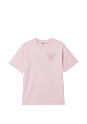 CHOCOOLATE heart-detail logo-print T-shirt - Pink