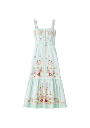 Self-Portrait belted maxi dress - Green