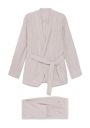 Emporio Armani virgin wool single-breasted suit - Neutrals