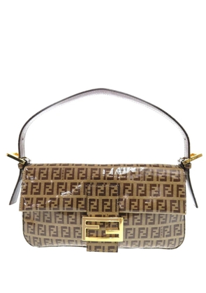 Fendi Pre-Owned 2000-2010 Zucchino Crystal Baguette shoulder bag - Brown