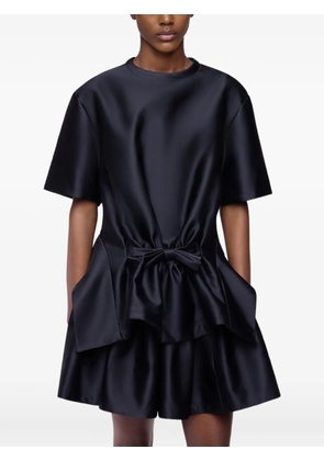 Rabanne bow short-sleeved top - Black