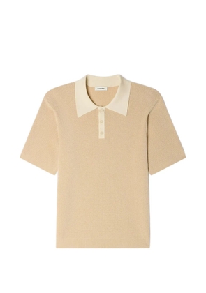 SANDRO buttoned polo shirt - Neutrals