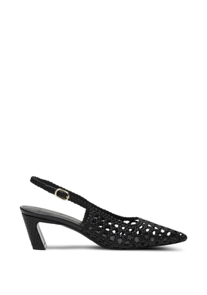 Stuart Weitzman Stassi woven slingback pumps - Black