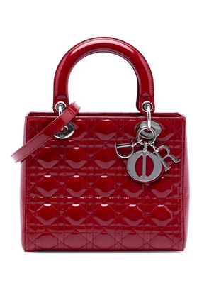 Christian Dior Pre-Owned 2012 Medium Patent Cannage Lady Dior satchel - Red