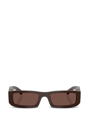 Prada Eyewear triangle-logo sunglasses - Brown