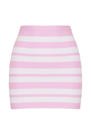 Herve Leger The Spotlight striped mini skirt - Pink
