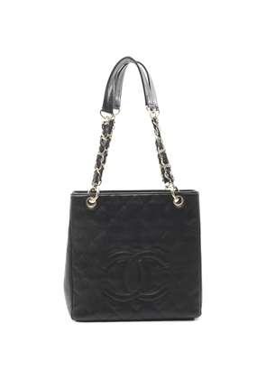 CHANEL Pre-Owned 2003 pst matelasse chain tote bag - Black