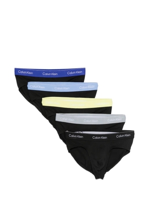 Calvin Klein logo-waistband briefs (set of five) - Black