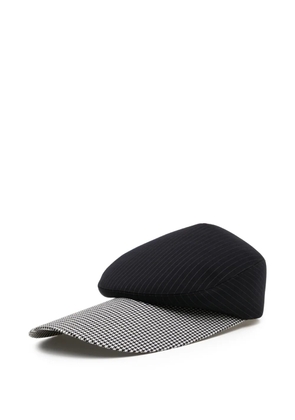 Comme des Garçons Homme Plus pinstripe houndstooth hat - Black