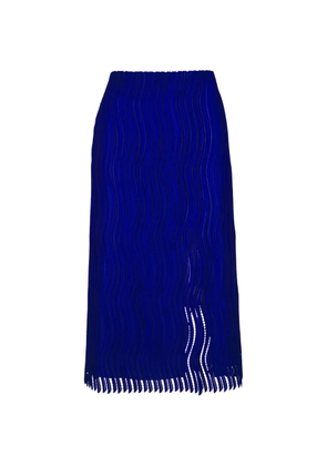 Akris fringed midi skirt - Blue