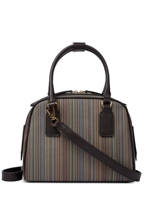 Paul Smith striped top handle satchel - Brown