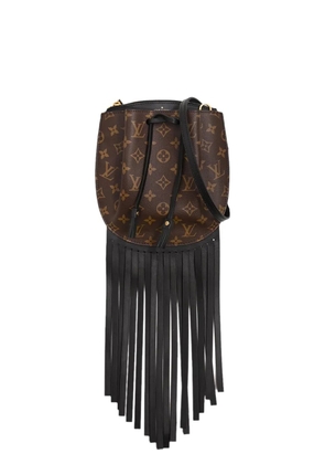Louis Vuitton Pre-Owned 2016 mini Noe monogram fringed shoulder bag - Black