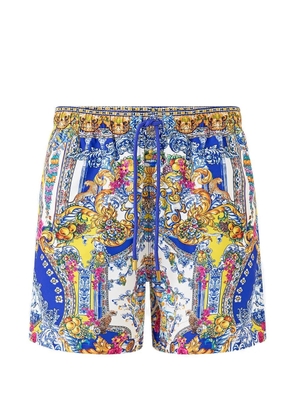 Camilla España Nirvana elastic-waistband swim shorts - Blue