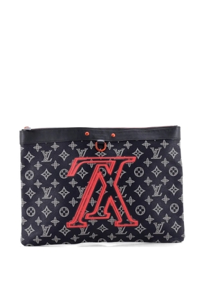 Louis Vuitton Pre-Owned Pochette Apollo Limited Edition Upside Down Monogram Ink GM clutch bag - Blue