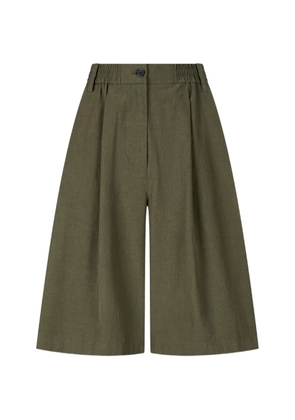 TOMBOY elasticated-waist pleated shorts - Green
