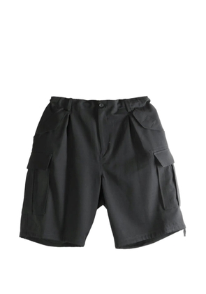 Yohji Yamamoto pleated cargo shorts - Black