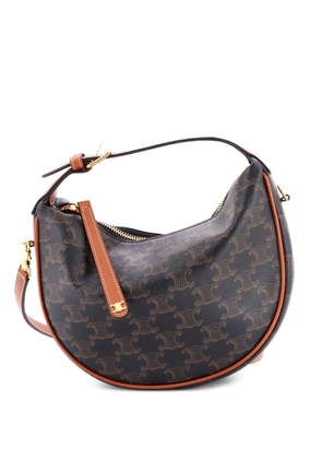 Celine Pre-Owned Lulu Bag Triomphe Coated Canvas Teen hobo bag - Brown