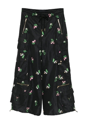 Cynthia Rowley floral-print palazzo pants - Black