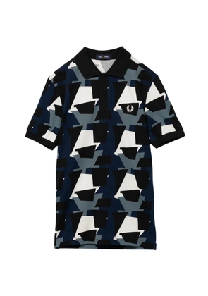 Fred Perry geometric-print polo shirt - Blue