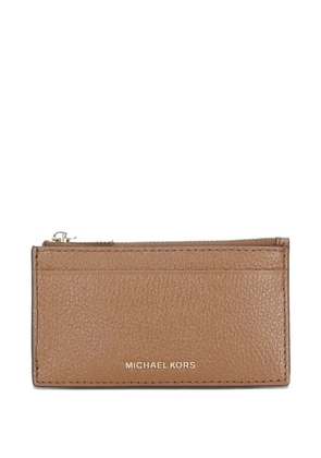 Michael Michael Kors grained leather card holder - Brown